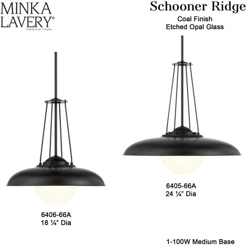 Schooner Ridge 1 Light 24.25 inch Coal Pendant Ceiling Light